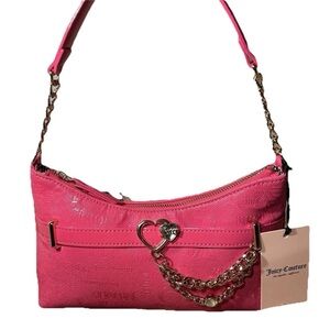 Juicy Couture Fuchsia Shoulder Bag with Chain